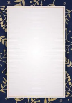 White paper background with drawing floras border Stock Illustration