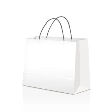 White paper bag Stock Illustration
