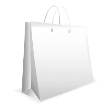 White Paper Bag Stock Illustration