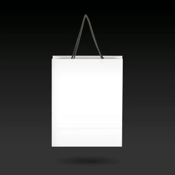 White paper bag Stock Illustration
