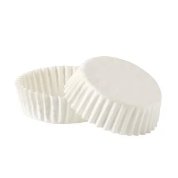 White paper baking forms for cakes Stock Photos