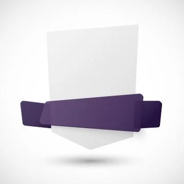 White paper banner Stock Illustration