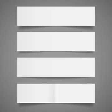 White Paper Banners Stock Illustration