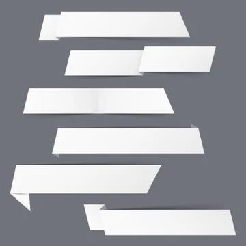 White Paper Banners Stock Illustration