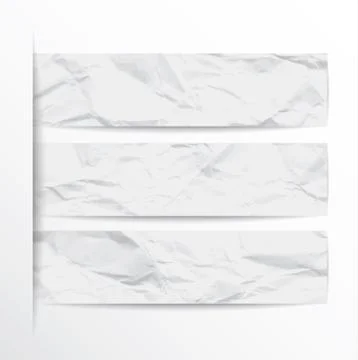 White Paper Banners Set of Eps Stock Illustration