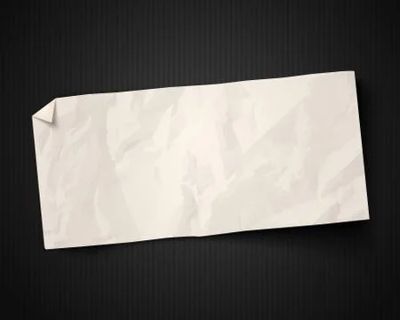 White paper on black background Stock Illustration