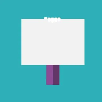 White paper blank in the hand. Vector Illustration Illustrazione stock