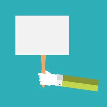 White paper blank in the hand. Vector Illustration Stock Illustration