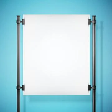 White paper board with empty space Illustrazione stock