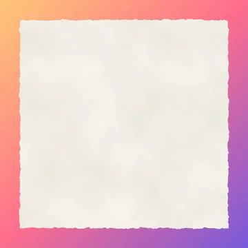 White paper bordered by gradient rainbow colors on pink background Stock Illustration