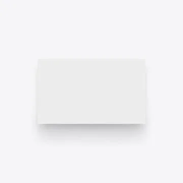 A white paper card with white backdrop Illustrazione stock