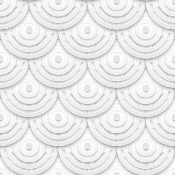 White paper circles seamless pattern Stock Illustration