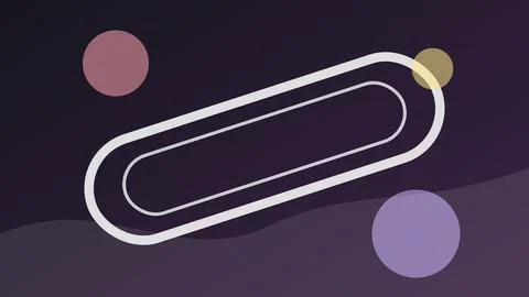 White paper clips forming a loop on dark gradient background Stock Illustration