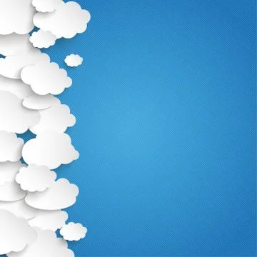 White paper clouds side Stock Illustration