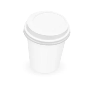 White Paper Coffee Cup Template Stock Illustration