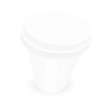 White Paper Coffee Cup Template Stock Illustration