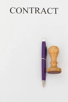 White paper contract Stock Photos