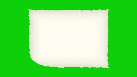 White paper with curled corner flapping wildly in the wind on green. 動画素材 320990225