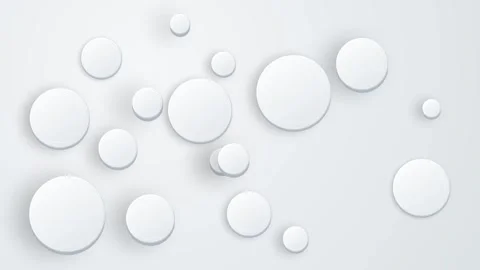 White paper discs floating up and down with swinging soft shadows Stock-Footage 348268281