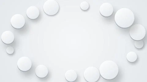 White paper discs orbiting around the edges and bobbing with empty center Vidéo 348267596