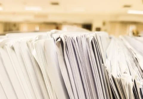 White Paper document,Sort concept design on office background. Foto stock