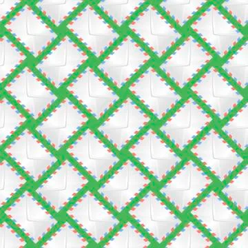 White Paper Envelope Seamless Pattern 스톡 일러스트