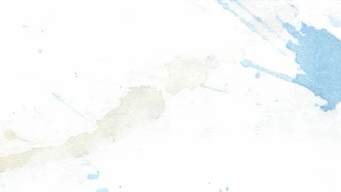White Paper Grunge Background with Pale Blue and Beige Paint Marks Vídeo Stock 337910831