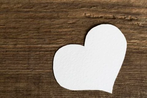 White paper heart Stock Photos