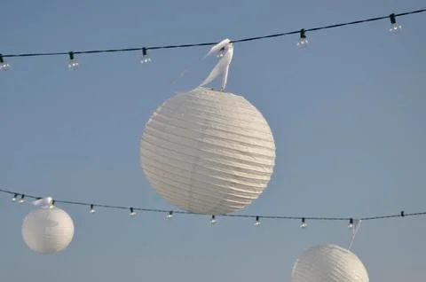 White Paper Lanterns Stock Photos