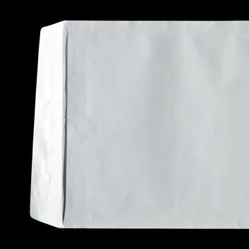 White paper mail open rectangle envelope on a black background Foto stock