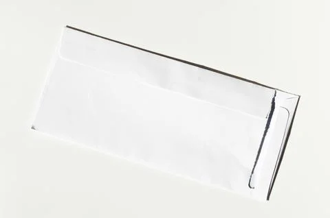 White paper mail open rectangle envelope on a white background Stock Photos