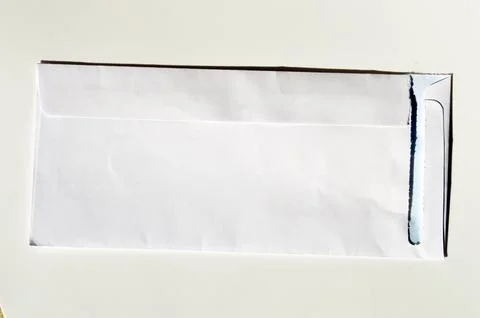 White paper mail open rectangle envelope on a white background Stock-Fotos