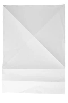 White paper with multiple sharp folds Stock Photos