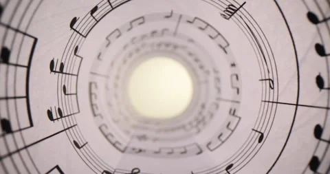White paper with musical notes folded closeup Stock Footage 270911827