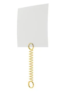 White paper note pad attached with metal spring イラスト素材