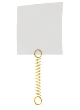 White paper note pad attached with metal spring イラスト素材
