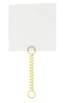 White paper note pad attached with metal spring Illustrazione stock