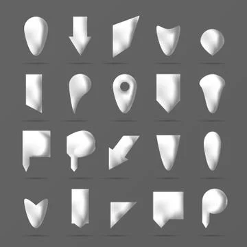 White Paper Or Bone Pointers Set Иллюстрация