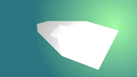 white paper plane Flying background 3D m... | Stock Video | Pond5