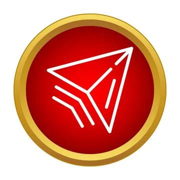 White paper plane mail icon sending message concept Stock Illustration