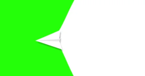 White paper plane transition from green to white animation Stock Footage 274063115