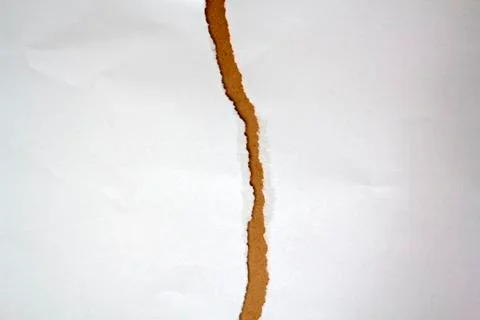 White Paper ripped in half Stock Photos
