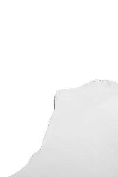 White paper ripped message torn with rough edges isolated on a white backgr.. Stock Photos