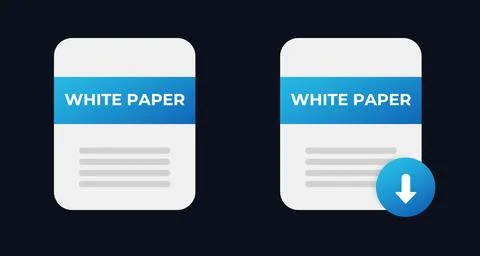 White paper road map document. Download whitepaper Stock Illustration