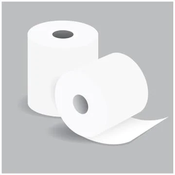 White paper roll Stock Illustration