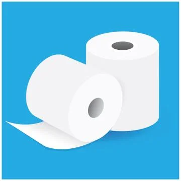 White paper roll Stock Illustration