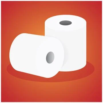 White paper roll Stock Illustration