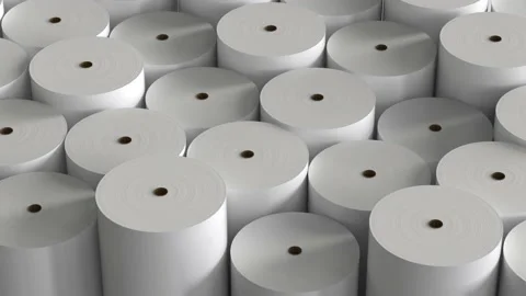 White paper rolls background Video stock 141363468