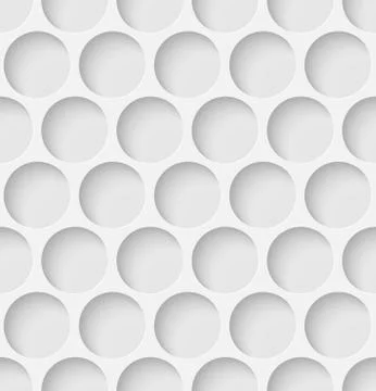 White paper seamless circle background Stock Illustration