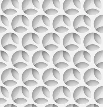 White paper seamless circle background Stock Illustration